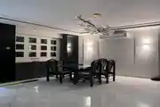Elegant Dining Space with A Statement Chandelier 
