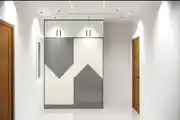 Contemporary Wardrobe with A Stylish Geometric Gray 