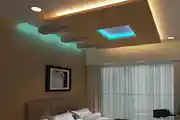 Eye-Catchy Golden False Ceiling Design For Bedroom