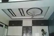 Quirky False Ceiling Design For Bedroom With Fan