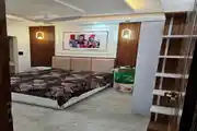 Cozy Bedroom with Warm Wooden Paneling