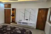 Elegant TV Unit with Marble Finish