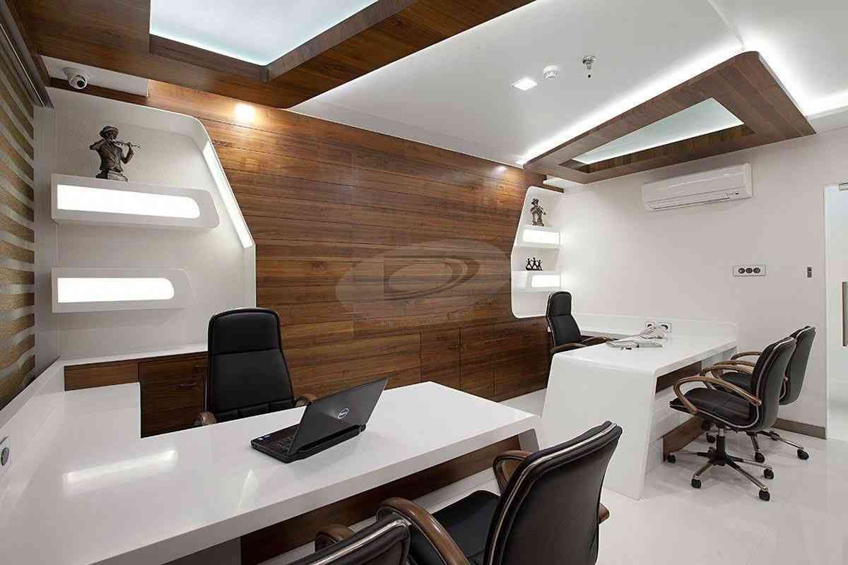 Office interior With Pop False Ceiling Design