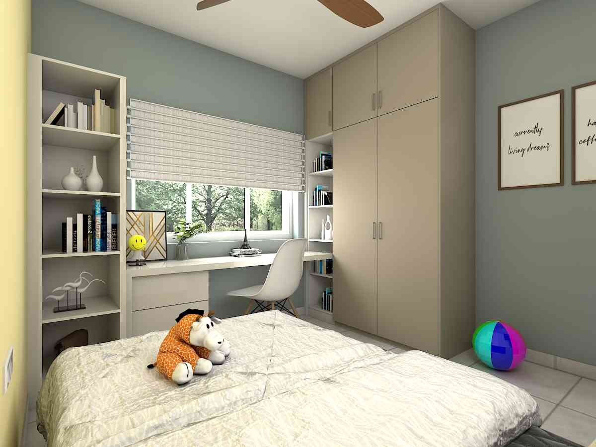 Modern Kid's Bedroom Design With Study Table