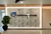 Elegant Office Reception With Modern Backlit Feature Wall