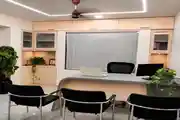 Sophisticated Office Setup with Sleek Furniture