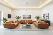 Elegant Contemporary Living Room with Warm Tones