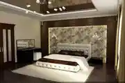 Warm Coloured Contemporary Master Bedroom Design