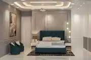 Luxurious Modern Bedroom with Elegant Paneling