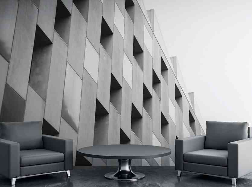 Architectural Black and White Wallpaper Murals offer a striking blend of elegance and sophistication.  
 