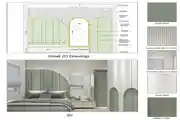 Detailed 2D of Bedroom and Elevation, Bedroom Interior Design With Modern Blend