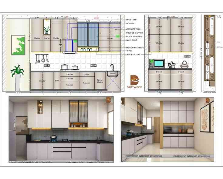 Detailed Interior Plan By Driftwood Interiors Featuring Laminated Finishes
