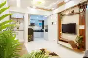 Modern and Elegant Living Space with A Seamless Open Kitchen
