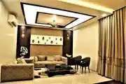 Luxurious Modern Living Room Featuring  Plush Sectional Sofa