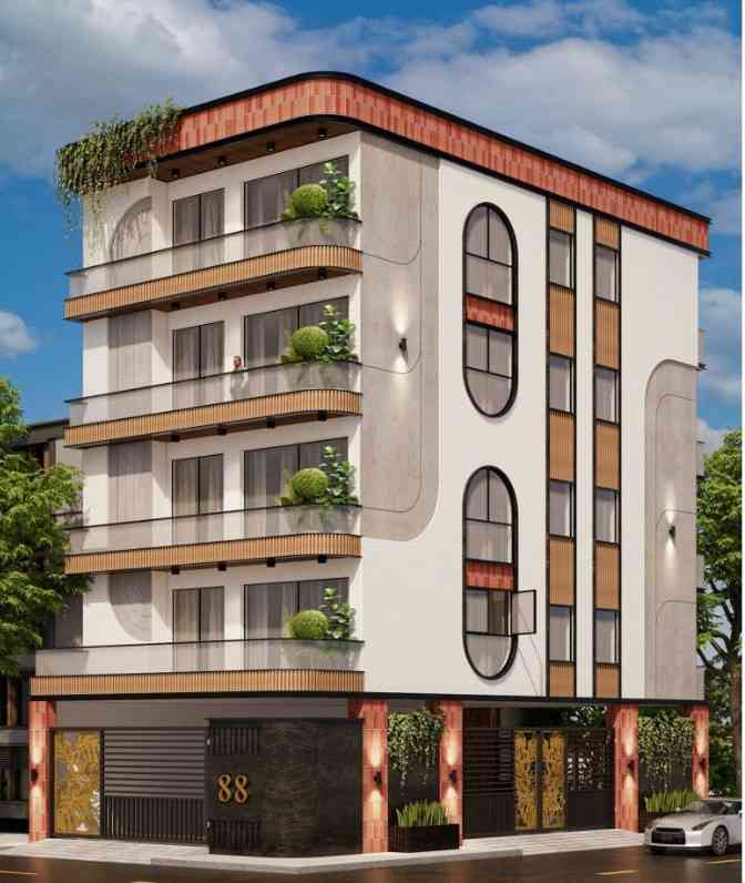 Contemporary Multi-Storey Building With A Unique Façade Design