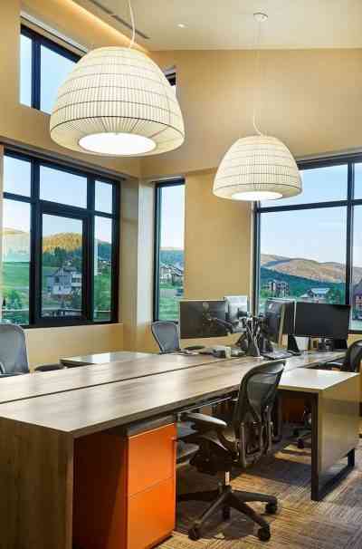 Bright And Modern Office Space With Large Windows With Scenic Views