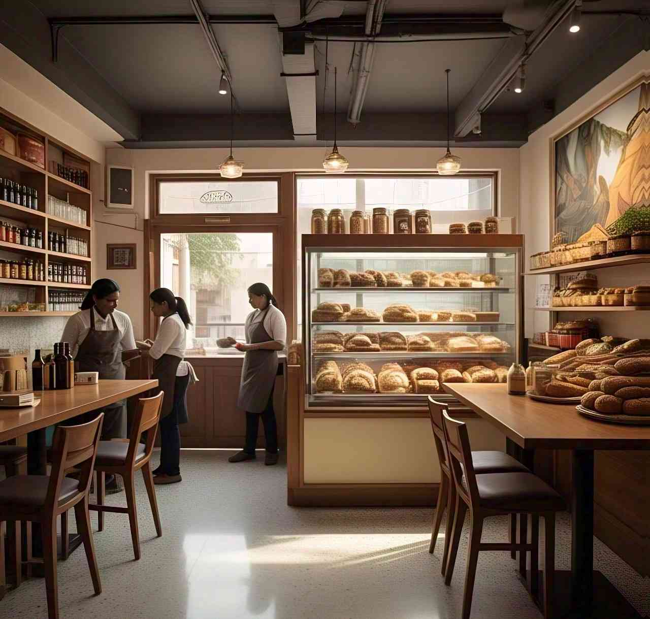Cozy Artisan Bakery with Freshly Baked Breads