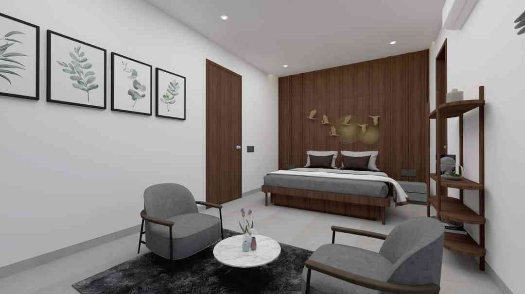Bedroom Blending Warm Wood Accents With Minimalist Modern Décor