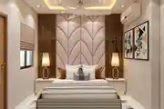 Modern Luxury Bedroom With Elegant Panelled Accent Wall