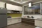 Simple off-White Modular Kitchen Design