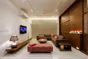 Contemporary Bedroom Design With Wall Mounted TV Unit