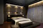 Simple Bedroom Design with Backlit Lights
