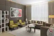Living Room Design With Sofa And Wall Arts