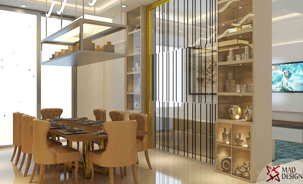 Ultra-Modern Dining Room Designs With Glass Partition