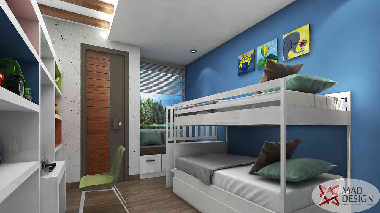 Space-Saving Bunk Beds For Teenage Kids' Room 