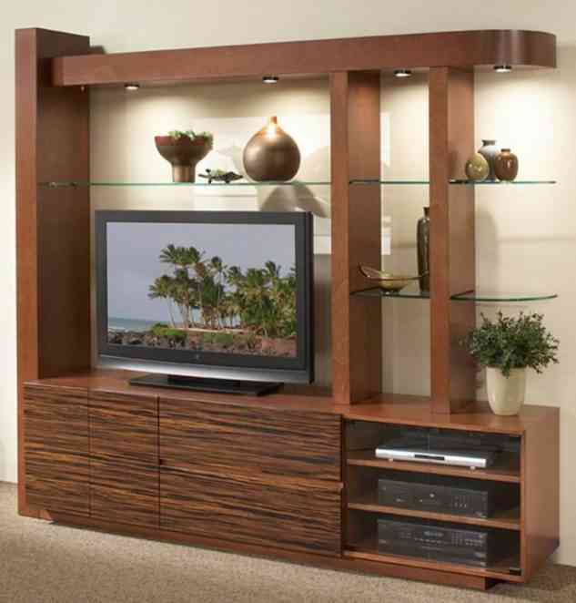 Wooden Cabinet Design for Living Room